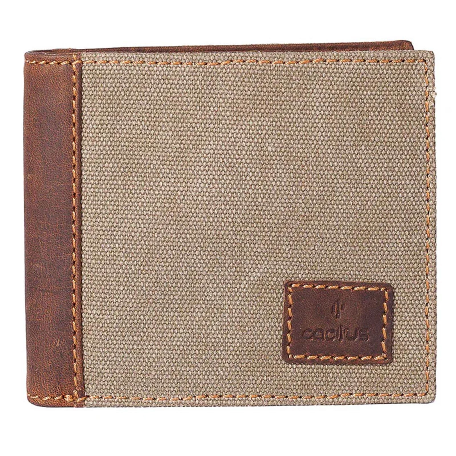 Cactus Canvas Wallet with RFID Khaki - Cotswold Jewellery
