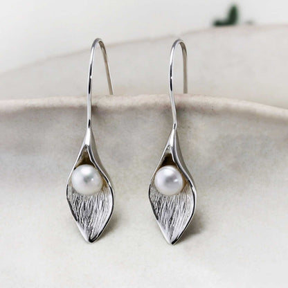 Calla Lily Drop Earrings - Cotswold Jewellery