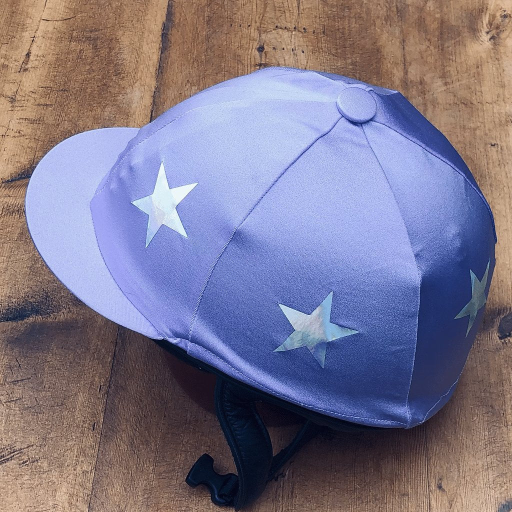 Capz Lilac Riding Hat Cover with Stars - Cotswold Jewellery
