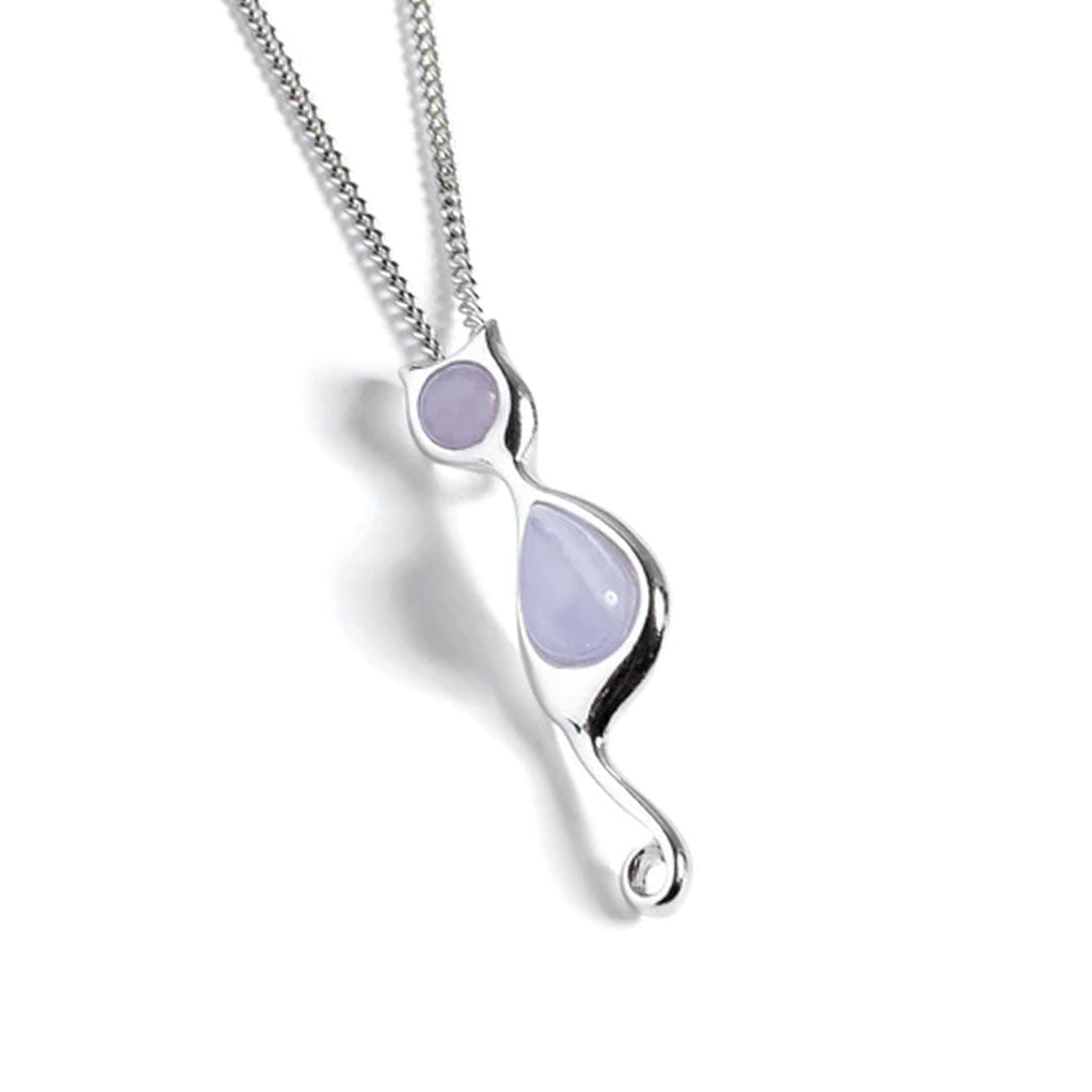 Cat Blue Lace Agate Necklace - Cotswold Jewellery