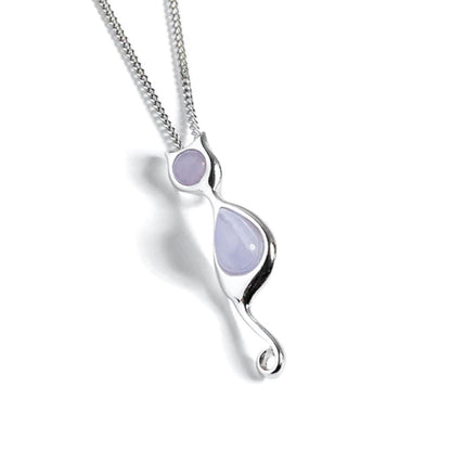 Cat Blue Lace Agate Necklace - Cotswold Jewellery