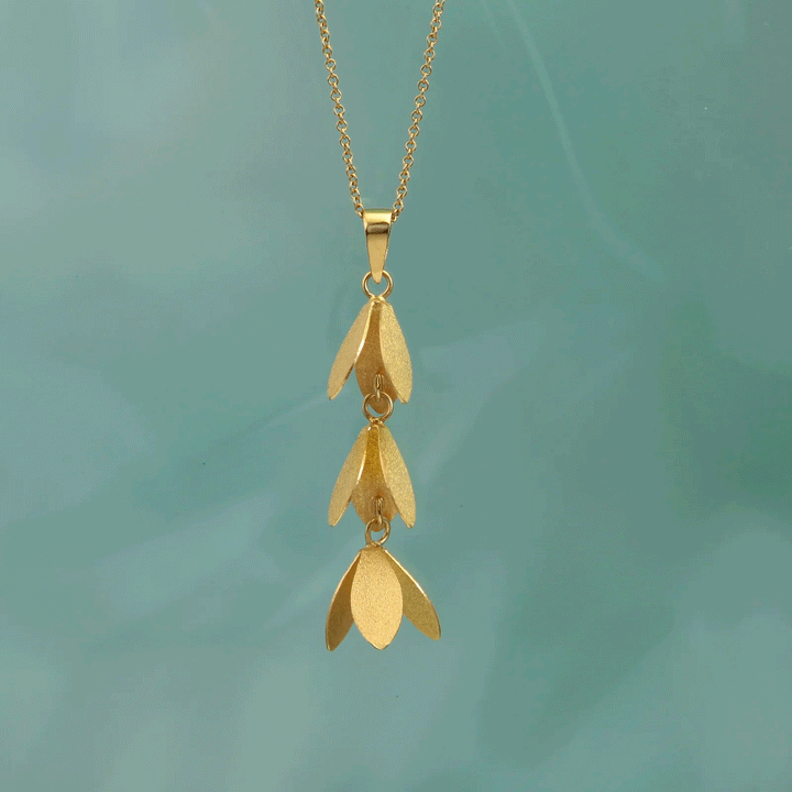 Golden Catkin Necklace