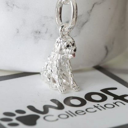 Cockapoo Dog Recycled Sterling Silver Necklace - Cotswold Jewellery