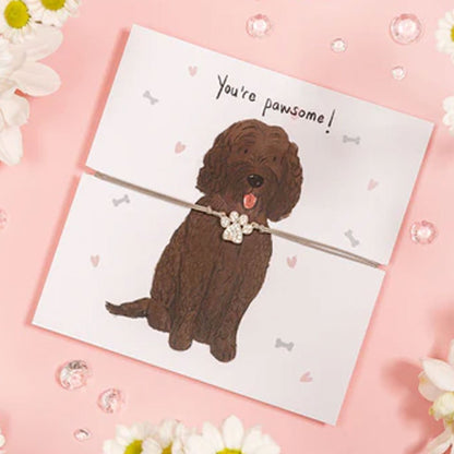 Cockapoo Paw Print Bracelet - Cotswold Jewellery