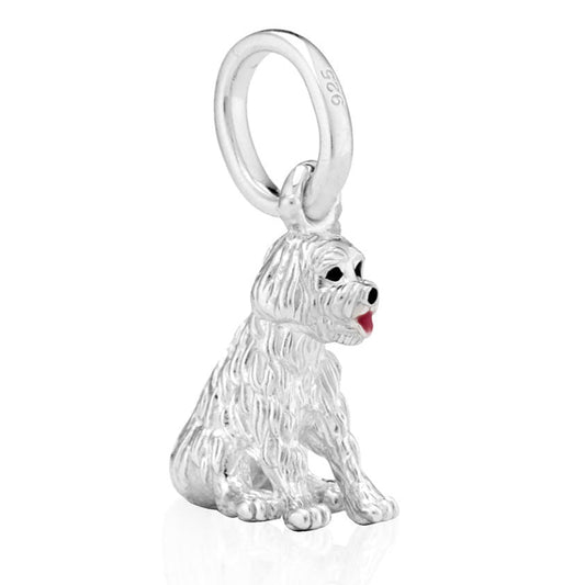 Cockapoo Recycled Sterling Silver Charm - Cotswold Jewellery