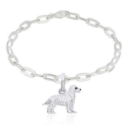 Cocker Spaniel Recycled Sterling Silver Bracelet - Cotswold Jewellery