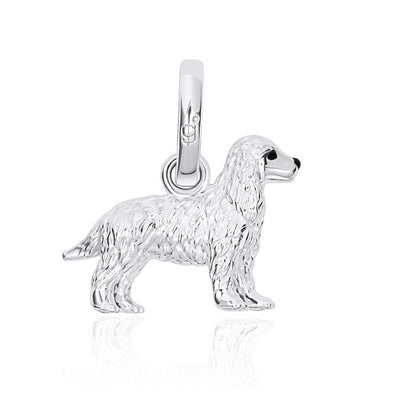 Cocker Spaniel Recycled Sterling Silver Charm