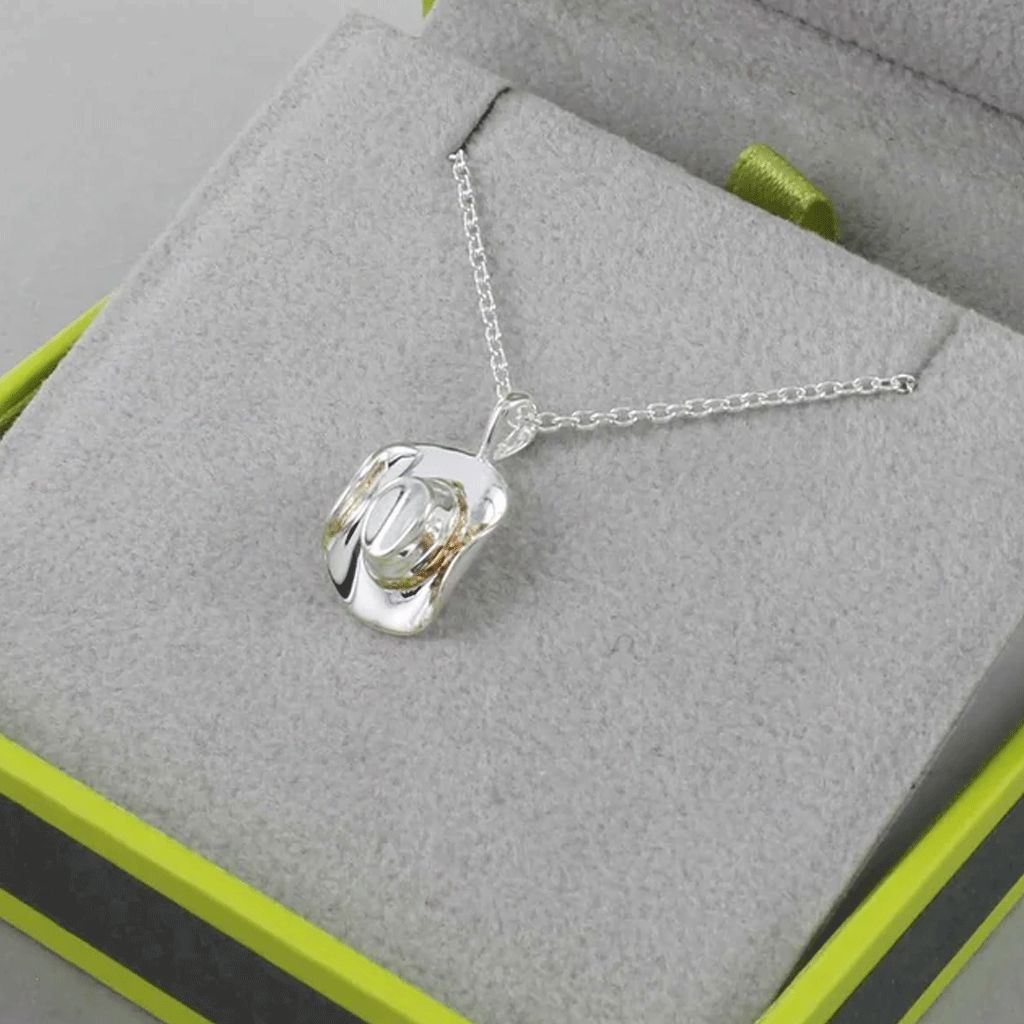 Cowboy Hat Sterling Silver Necklace - Cotswold Jewellery
