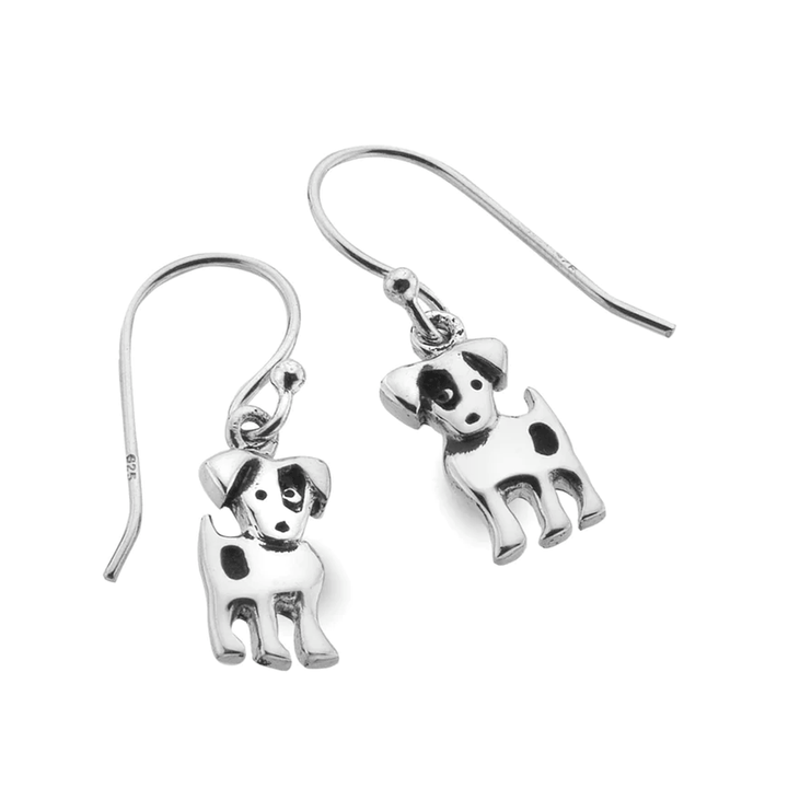 Cute Dog Sterling Silver Earrings - Cotswold Jewellery