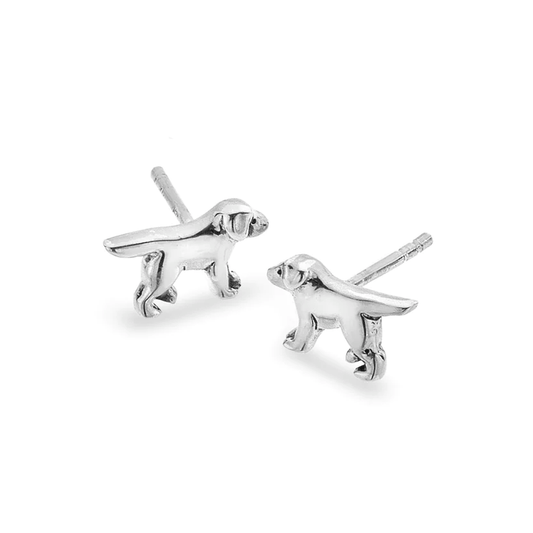 Cute Puppy Sterling Silver Earrings - Cotswold Jewellery