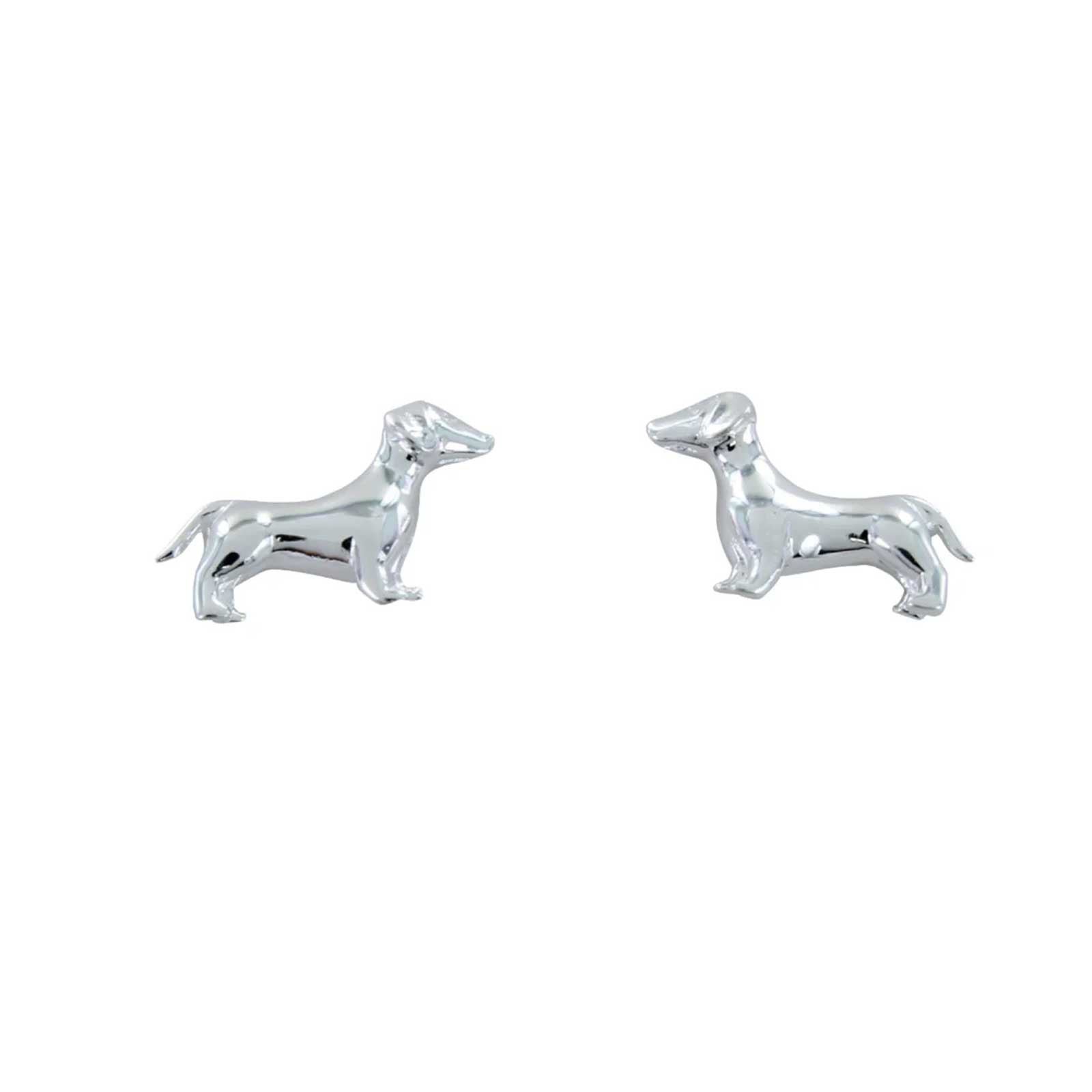 Dachshund Silver Earrings - Cotswold Jewellery