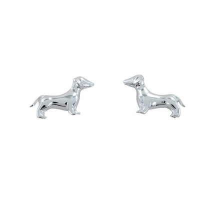 Dachshund Silver Earrings - Cotswold Jewellery