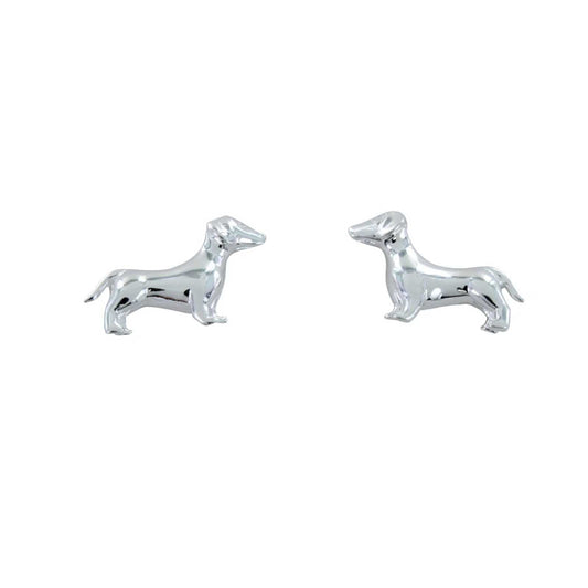 Dachshund Silver Earrings - Cotswold Jewellery
