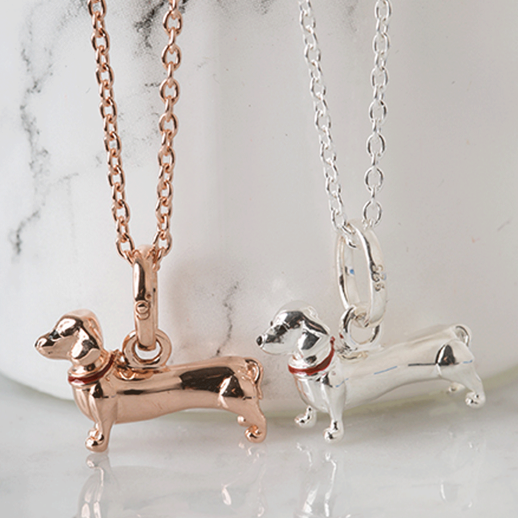 Dachshund Sterling Silver Necklace - Cotswold Jewellery