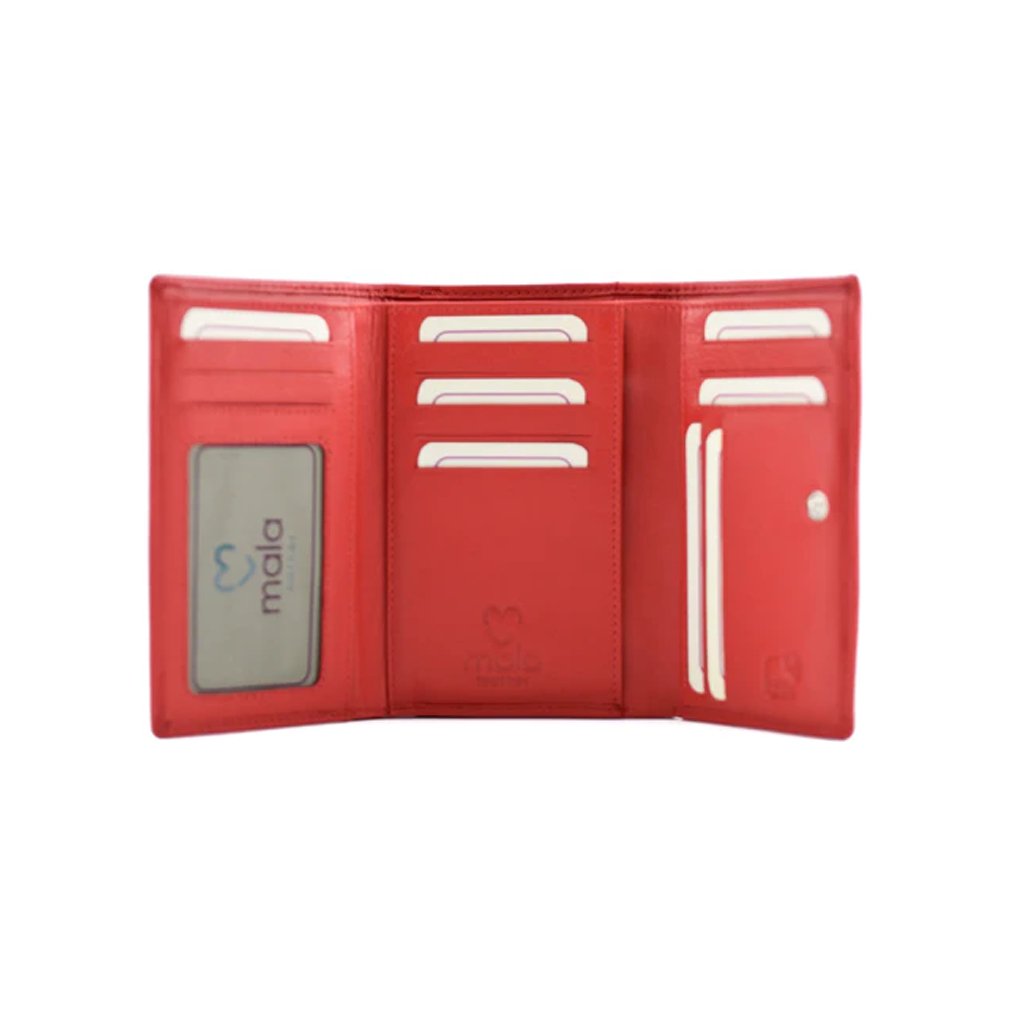 Dachshund Trifold Leather Purse Red - Cotswold Jewellery