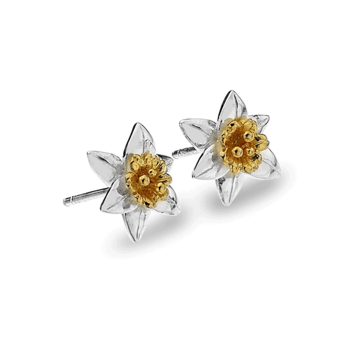 Daffodil Sterling Silver Stud Earrings