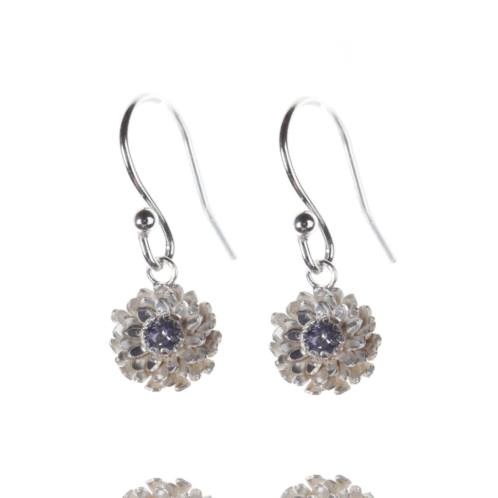 Dahlia Flower Earrings - Cotswold Jewellery