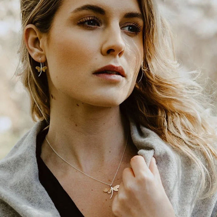 Dainty Dragonfly Necklace - Cotswold Jewellery
