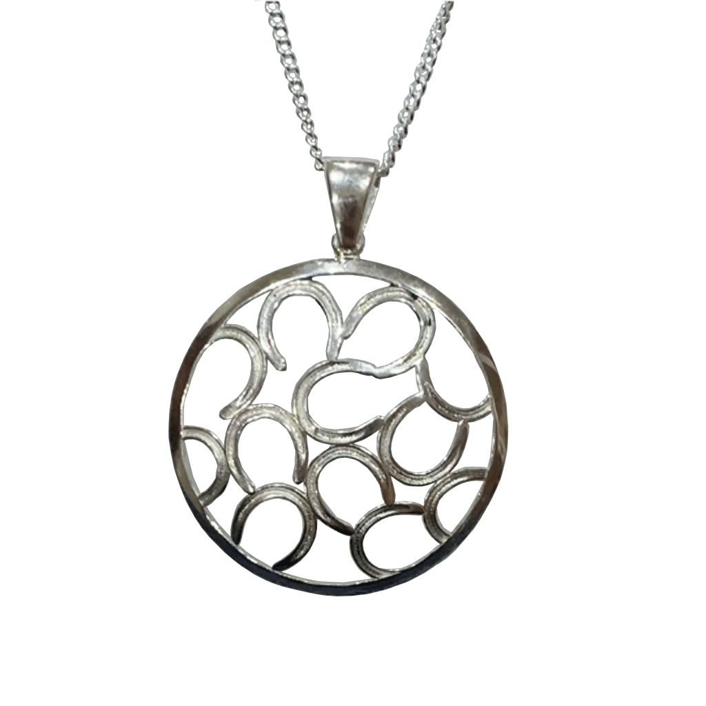 Designer Domed Horseshoe Necklace - Cotswold Jewellery