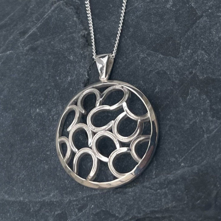 Designer Domed Horseshoe Necklace - Cotswold Jewellery