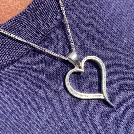 Designer Horseshoe Heart Necklace - Cotswold Jewellery