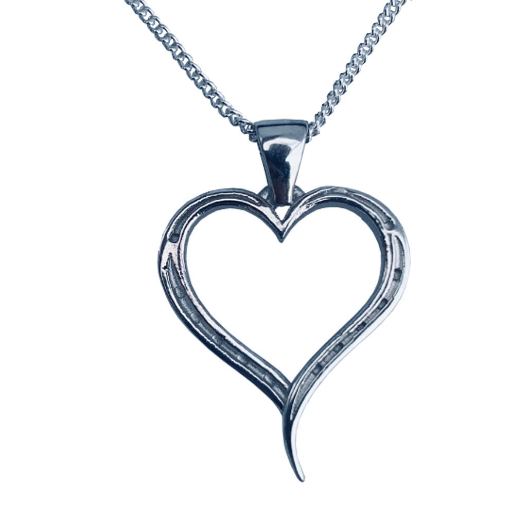 Designer Horseshoe Heart Necklace - Cotswold Jewellery