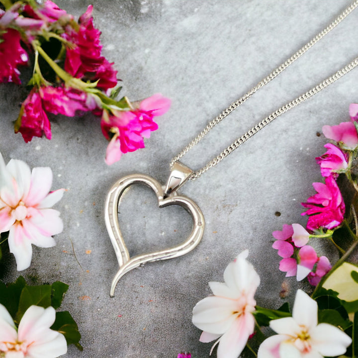 Designer Horseshoe Heart Necklace - Cotswold Jewellery