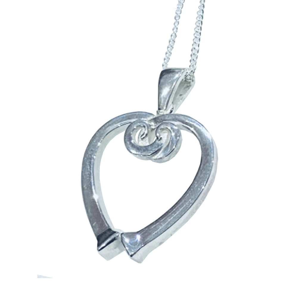 Designer Horseshoe Nail Heart Necklace - Cotswold Jewellery