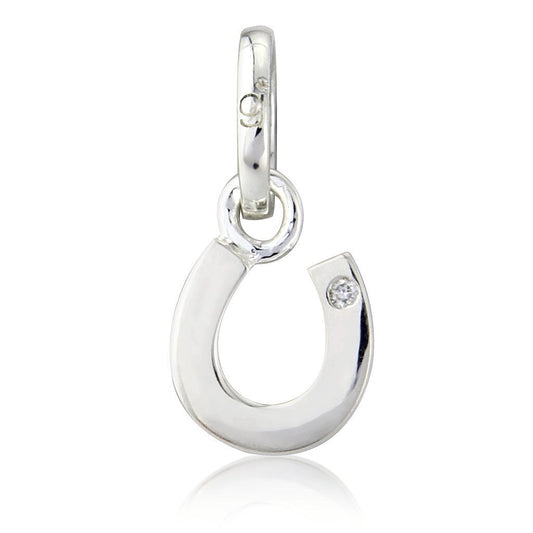 Diamond Horseshoe Recycled Sterling Silver Bracelet - Cotswold Jewellery