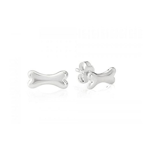 Dog Bone Sterling Silver Earrings - Cotswold Jewellery