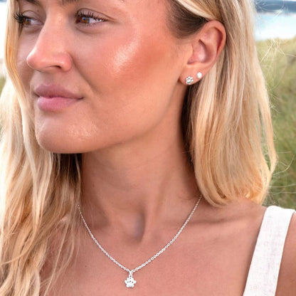 Dog Paw Necklace & Earrings Set - Cotswold Jewellery