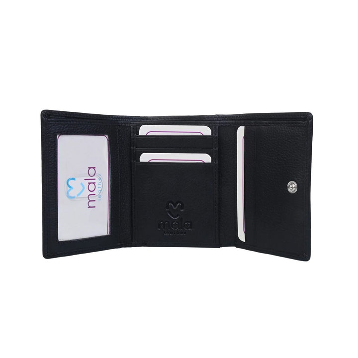 Dog Trifold Small Leather Purse Black - Cotswold Jewellery