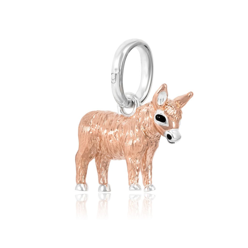 Donkey Rose Gold Charm - Cotswold Jewellery