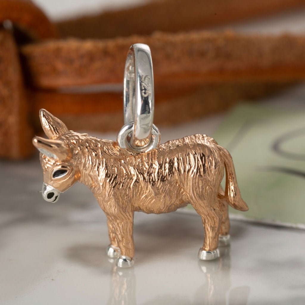 Donkey Rose Gold Charm - Cotswold Jewellery