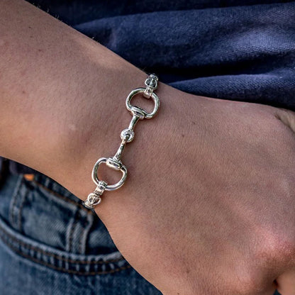 Double Snaffle with Detail Bangle - Cotswold Jewellery