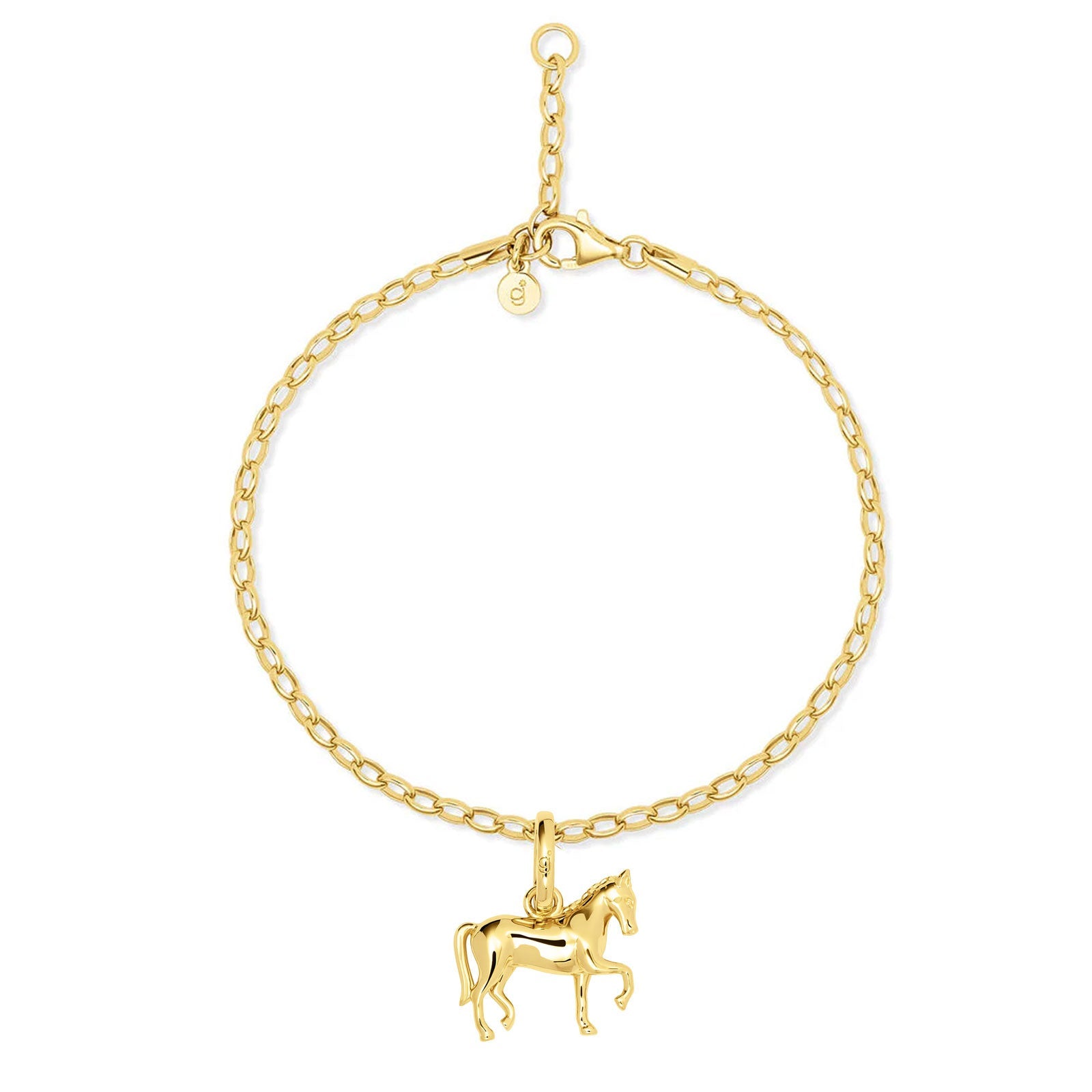 Dressage Horse Gold Charm - Cotswold Jewellery