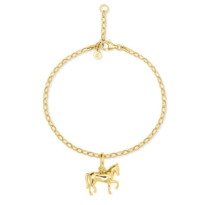 Dressage Horse Gold Charm - Cotswold Jewellery