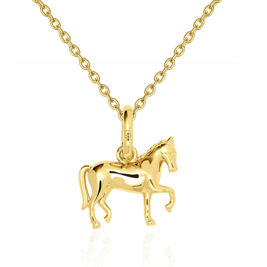 Dressage Horse Gold Necklace - Cotswold Jewellery