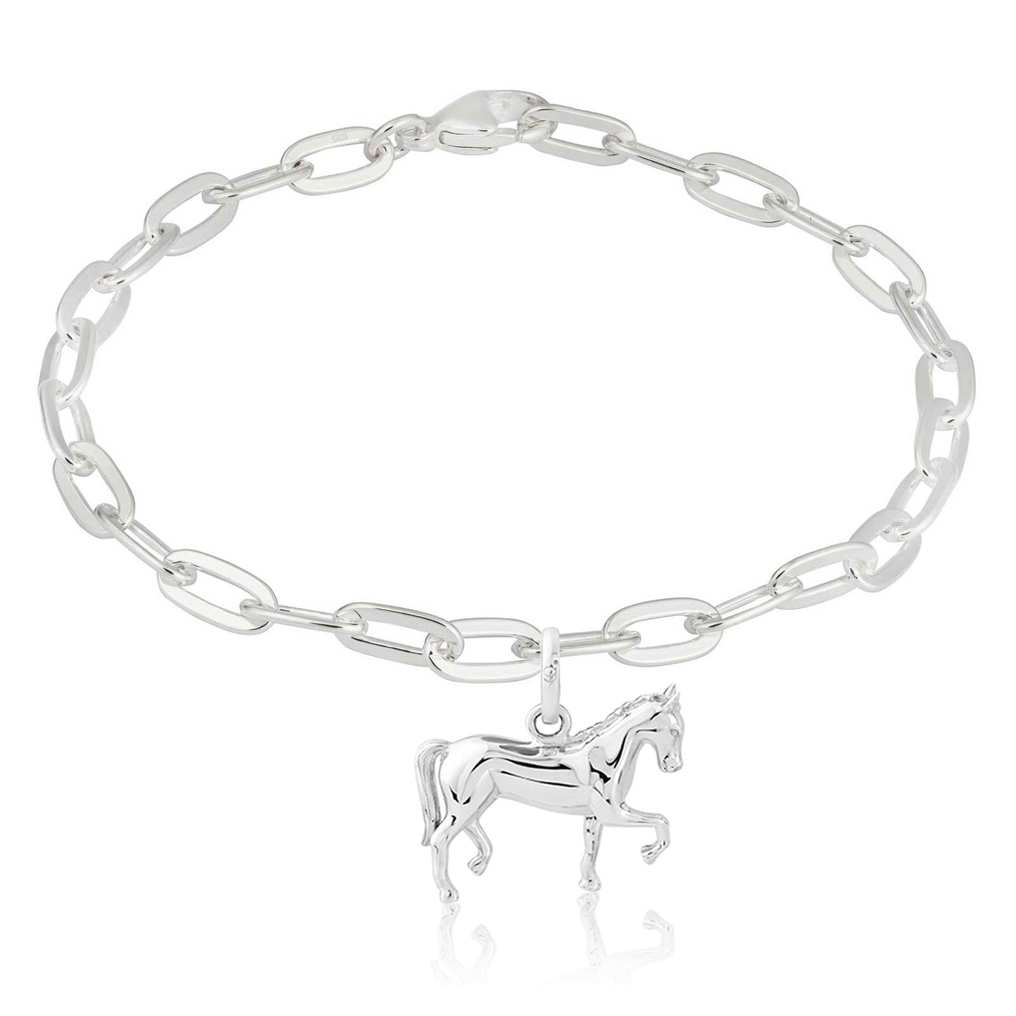 Dressage Horse Recycled Sterling Silver Bracelet - Cotswold Jewellery
