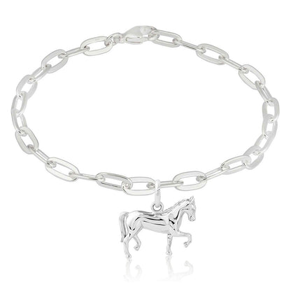 Dressage Horse Recycled Sterling Silver Bracelet - Cotswold Jewellery