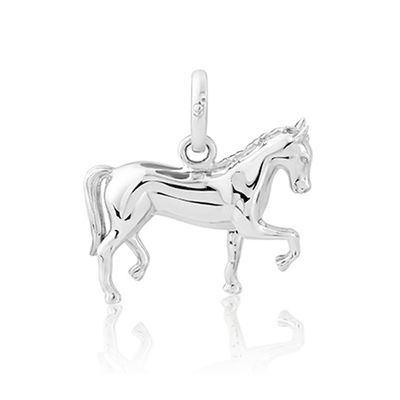 Dressage Horse Recycled Sterling Silver Charm