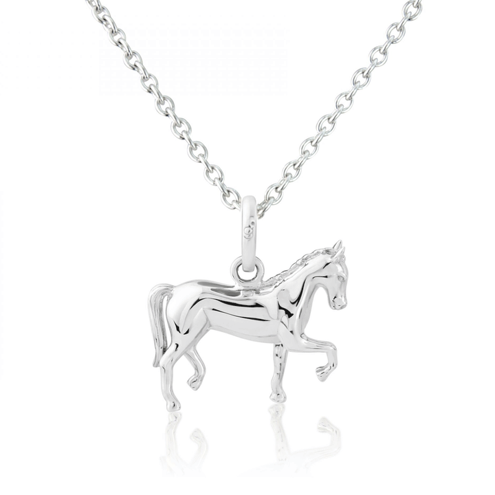 Dressage Horse Sterling Silver Necklace - Cotswold Jewellery