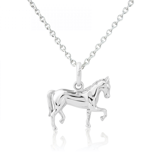 Dressage Horse Sterling Silver Necklace - Cotswold Jewellery