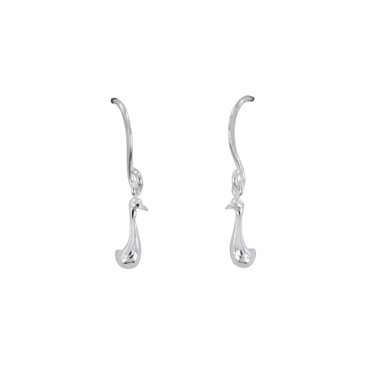 Duck Recycled Sterling Silver Drop Earrings - Cotswold Jewellery