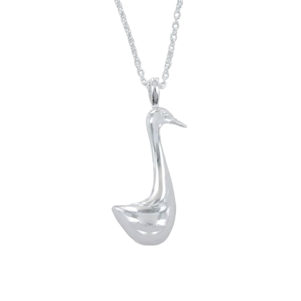 Duck Recycled Sterling Silver Necklace - Cotswold Jewellery