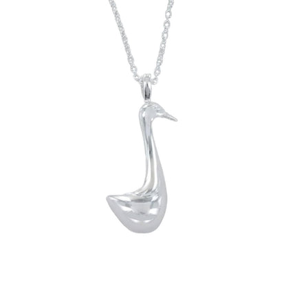 Duck Recycled Sterling Silver Necklace - Cotswold Jewellery