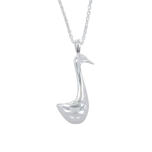 Duck Recycled Sterling Silver Necklace - Cotswold Jewellery