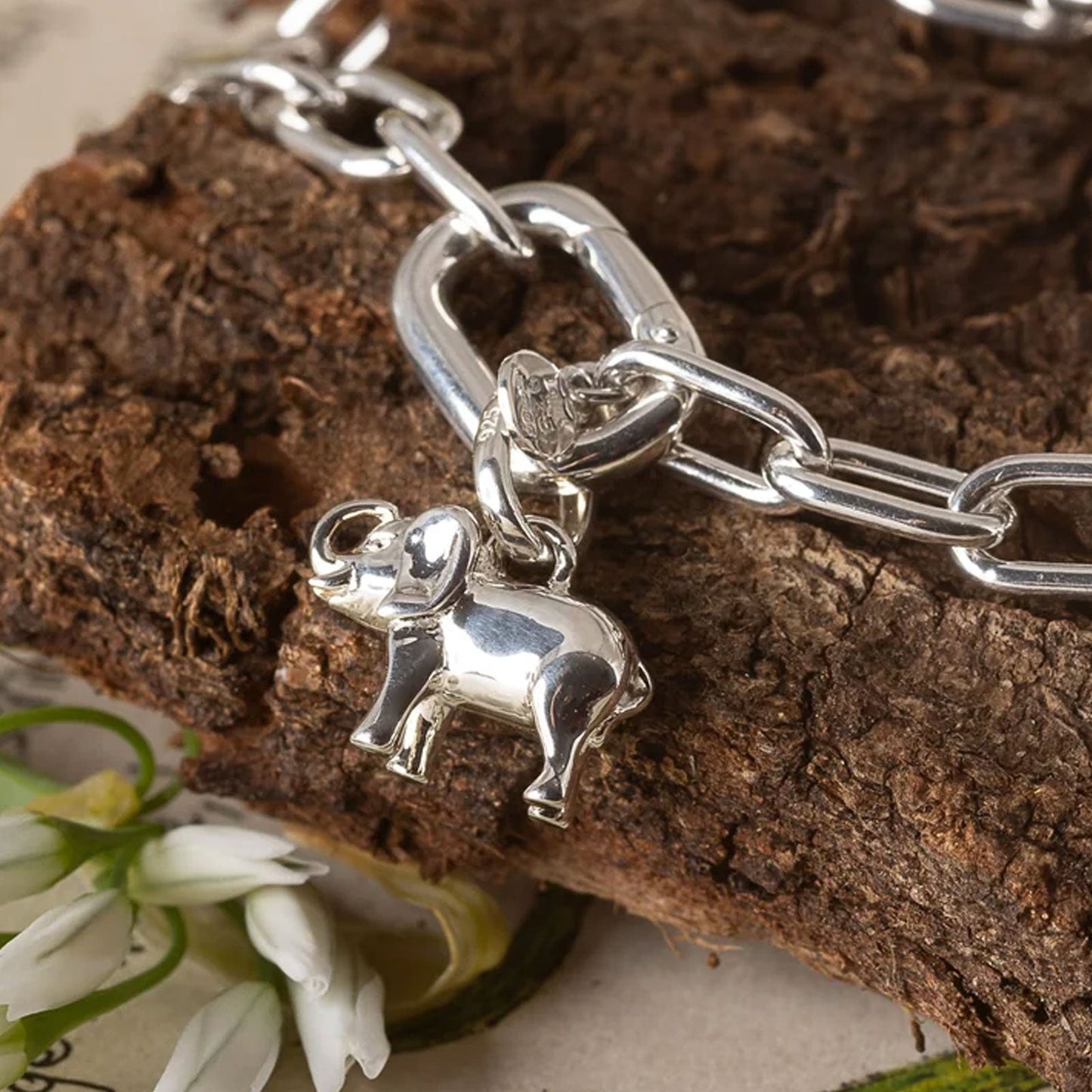 Elephant Recycled Sterling Silver Necklace - Cotswold Jewellery