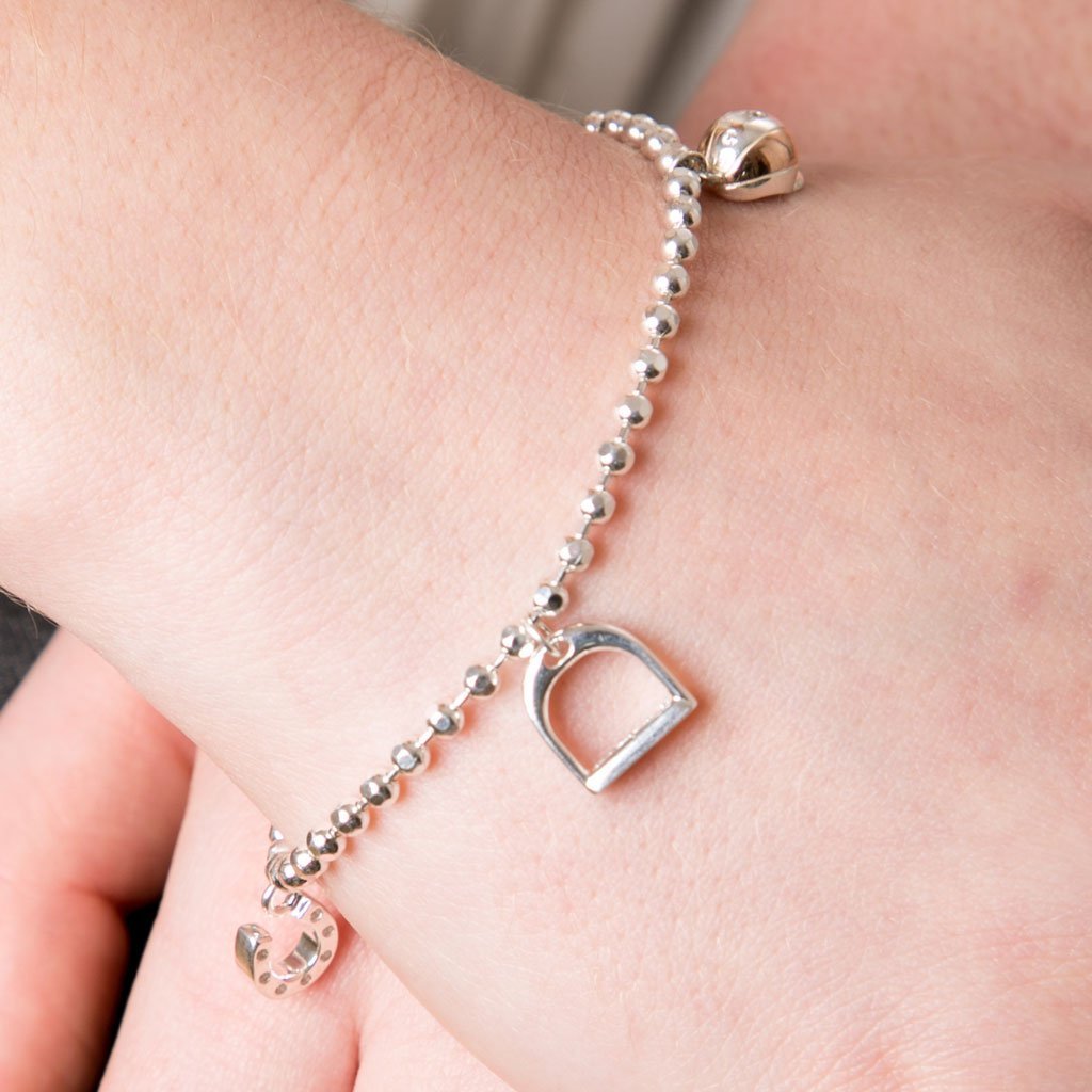 Equestrian Recycled Sterling Silver Charm Bracelet - Cotswold Jewellery