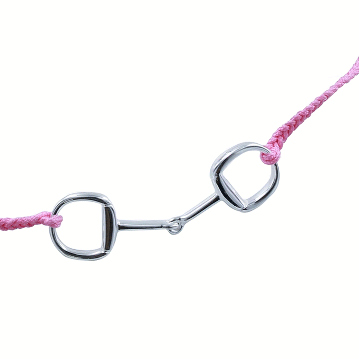 Equestrian Snaffle Bit Friendship Bracelet Pink - Cotswold Jewellery